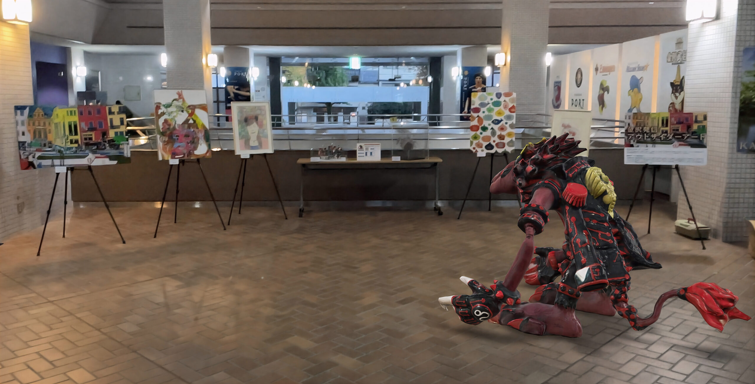 会場で『獅子座』と向き合うAR体験